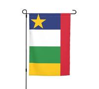 Drapeau de jardin imprimé drapeau d'Afrique centrale 30,5 x 45,7 cm - Drapeau saisonnier double face pour extérieur, cour, porche, décoration de vacances