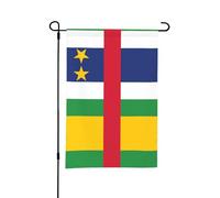 Drapeau de jardin imprimé drapeau d'Afrique centrale, drapeaux de cour double face pour extérieur/intérieur, décoration de maison et de fête, 30,5 x 45,7 cm