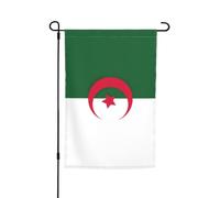 Drapeau de jardin imprimé drapeau de l'Algérie 30,5 x 45,7 cm, drapeaux double face pour décoration de cour extérieure, toutes saisons
