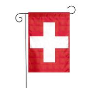 Drapeau de jardin imprimé drapeau suisse pour décoration extérieure, petit drapeau de cour saisonnier d'hiver, Noël, vacances, décoration extérieure
