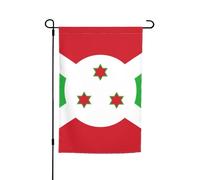 Drapeau de jardin imprimé du Burundi 30,5 x 45,7 cm - Drapeau saisonnier double face pour extérieur, cour, porche, décoration de vacances