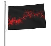Drapeau de jardin imprimé explosion explosion rouge noir 61 x 91 cm