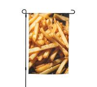 Drapeau de jardin imprimé Fast Food, drapeau de jardin double face pour petite cour, décoration d'été, plage, jardin