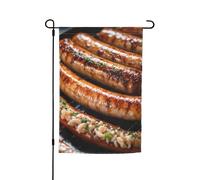 Drapeau de jardin imprimé Fast Food, drapeau de jardin double face pour petite cour, décoration d'été, plage, jardin