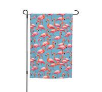 Drapeau de jardin imprimé flamant rose pour extérieur, décoration de cour pour patio, porche ou pelouse