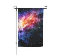 Drapeau de jardin imprimé galaxie dans l'univers 30,5 x 45,7 cm toutes saisons drapeau extérieur cour décoration pour patios