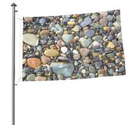Drapeau de jardin imprimé jolies pierres 61 x 90 cm