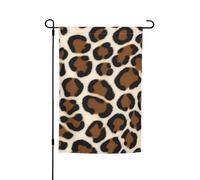Drapeau de jardin imprimé léopard, drapeau de jardin extérieur Dernière intervention, décoration de patio, porche ou drapeau de pelouse