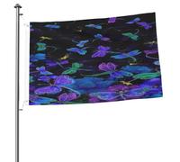 Drapeau de jardin imprimé libellule 61 x 91 cm en tissu pour décoration d'intérieur ou d'extérieur