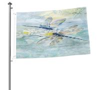Drapeau de jardin imprimé libellule lotus 61 x 91 cm pour décoration intérieure ou extérieure