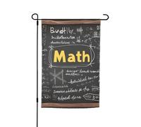 Drapeau de jardin imprimé mathématiques pour l'école, la maison, l'extérieur, la terrasse, la pelouse