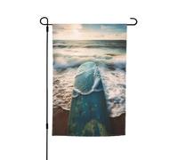 Drapeau de jardin imprimé mer sur les planches 30,5 x 45,7 cm, bannière double face extérieure saisonnière pour porche, terrasse, arrière-cour, décoration printemps-été