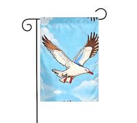 Drapeau de jardin imprimé « Mouettes volantes » 30,5 x 45,7 cm, chic, vertical, double face, pour toutes les saisons