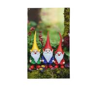 Drapeau de jardin imprimé nains de Noël drôles pour l'extérieur toutes saisons, drapeau décoratif pour la maison, drapeau moderne pour la maison