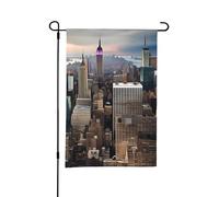 Drapeau de jardin imprimé New York 30,5 x 45,7 cm pour l'extérieur, parfait pour la Saint-Valentin et le printemps