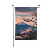 Drapeau de jardin imprimé paysage du Japon Mount Fuji double face pour l'extérieur Décoration intérieure ou extérieure 30,5 x 45,7 cm