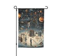 Drapeau de jardin imprimé physique double face pour décorations extérieures