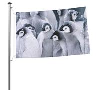 Drapeau de jardin imprimé pingouin mignon 60 x 0,9 cm