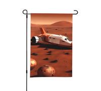 Drapeau de jardin imprimé planète Mars 30,5 x 45,7 cm pour l'extérieur, parfait pour la Saint-Valentin et le printemps
