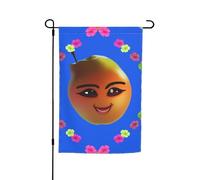 Drapeau de jardin imprimé poire jaune smiley 30,5 x 45,7 cm - Drapeau saisonnier double face pour extérieur, cour, porche, décoration de vacances