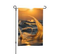 Drapeau de jardin imprimé queue de sirène 30,5 x 45,7 cm pour l'extérieur, parfait pour la Saint-Valentin et le printemps