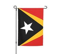 Drapeau de jardin imprimé République démocratique du Timor-Leste 30,5 x 45,7 cm - Drapeau saisonnier double face pour extérieur, cour, porche, décoration de vacances