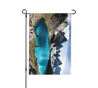 Drapeau de jardin imprimé Rocky Mountain 71,1 x 101,6 cm double face, drapeau extérieur de bienvenue saisonnière pour maison extérieure, printemps, été, automne, décoration de cour