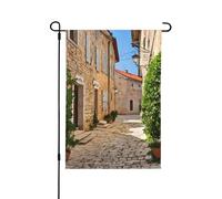 Drapeau de jardin imprimé toscan d'Italie 71,1 x 101,6 cm double face, drapeau extérieur de bienvenue saisonnière pour maison extérieure, printemps, été, automne, décoration de cour