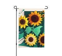 Drapeau de jardin imprimé tournesol abeille 30,5 x 45,7 cm pour l'extérieur, parfait pour la Saint-Valentin et le printemps