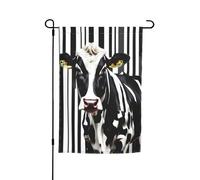Drapeau de jardin imprimé vache au lait noir et blanc 30,5 x 45,7 cm toutes saisons drapeau extérieur cour décoration pour patios