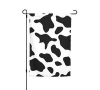 Drapeau de jardin imprimé vache noire et blanche double face pour ferme, vacances, cour, 30,5 x 45,7 cm, bannière extérieure saisonnière pour printemps, été, pelouse, porche, décoration d'intérieur