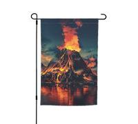 Drapeau de jardin imprimé volcan pour décoration de terrasse, porche ou pelouse