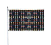 Drapeau de jardin imprimé « You Make Me Happy » - 91,4 x 152,4 cm - Convient pour les pelouses, balcons, terrasses, intérieur et extérieur, avec œillets métalliques, mât non inclus.
