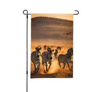 Drapeau de jardin imprimé zèbre 30,5 x 45,7 cm, drapeau personnalisé double face pour décoration de jardin extérieur
