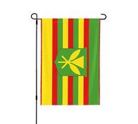 Drapeau de jardin indigène hawaïen imprimé double face - Bannière de vacances résistante à la décoloration, pour décoration de cour, panneau de bienvenue 31,8 x 45,7 cm
