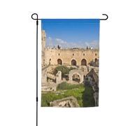 Drapeau de jardin Israël à la tour de David - Double face - 30,5 x 45,7 cm - Bannière extérieure saisonnière pour printemps, été, pelouse, porche, décoration d'intérieur, petit drapeau de jardin