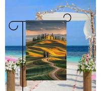 Drapeau de jardin italien-toscan pour extérieur, 30,5 x 45,7 cm, drapeau de jardin printemps été, drapeau saisonnier double face, panneau de bienvenue durable pour terrasse, pelouse, cour