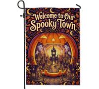 Drapeau de jardin Jack-O'-Lantern Citation d'Halloween Spooky Town 30,5 x