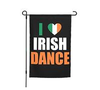 Drapeau de jardin « J'aime la danse irlandaise » 30,5 x 45,7 cm, double face, petite bannière décorative