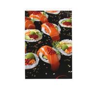 Drapeau de jardin japonais avec motif crevettes sushi - 61 x 90 cm - Double face - Ne se décolore pas - Toile de fond pour photo - Bannière pour cour, porche, pelouse, décoration extérieure