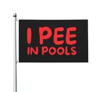 Drapeau De Jardin Je fais pipi dans la piscine extérieur drapeaux