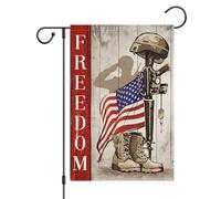 Drapeau De Jardin Journée Commémorative Patriotique Soldats De La Liberté Héros Bottes Indépendance Journée Des Anciens Combattants Pride Flag Drapeau De Bienvenue Garden Flag Pour 30X45Cm