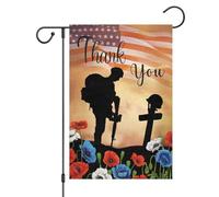 Drapeau De Jardin Journée Commémorative Patriotique Soldats Héros Merci Indépendance Journée Des Anciens Combattants Pride Flag Antifouling Drapeaus Décoratif Garden Flag Pour Home Patio 30X45Cm