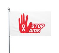 Drapeau De Jardin Journée Mondiale Du Sida Suspendre Bannière De Cour Double Face Décoration De Jardin Pour Pelouse Patio Balcon 3X5 Ft