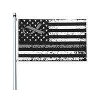 Drapeau De Jardin Journée Patriotique De Sensibilisation Au Cancer Du Cerveau Drapeau Extérieur Résistants Aux Intempéries Drapeaux Personnalisé Pour Terrasse, Jardin, 90X150cm