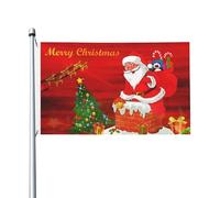 Drapeau De Jardin Joyeux Noël ! Sapin De Noël, Cadeaux Du Père Noël Drapeaux Décoratifs D'Extérieur Résistant Aux Outdoor Flags Drapeau Pirates For Chambre À Coucher Extérieur Pelouse 90x150cm