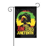 Drapeau de jardin JUNETEENTH FREEDOM du Mois de l'histoire des Noirs 12 x 18 pouces Drapeaux extérieurs double face Bannières de bienvenue Drapeau de vacances pour décoration de jardin de fête