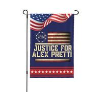 Drapeau de jardin « Justice pour Alex Pretti » 28x40, panneau de jardin « Ice Out », sans support, double face