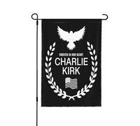 Drapeau de jardin Justice pour Charlie Kirk, bannières verticales double face pour l'extérieur, décoration extérieure de fête, de vacances, de jardin, de maison, 71 x 101 cm