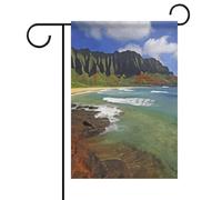 Drapeau de jardin Kauai Hawaï - Double face - Décorations d'extérieur résistantes aux intempéries - Bannière de terrasse - Décorations de jardin pour toutes les saisons